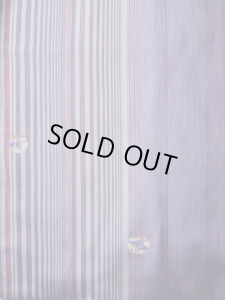 画像4: L0519D Mint  道中着 女性用着物  シルク(正絹)   藤, 蝶々 【中古】 【USED】 【リサイクル】 ★★★★☆ (4)