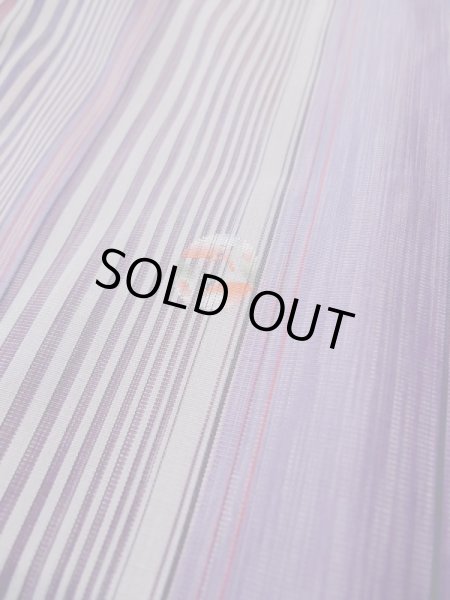 画像9: L0519D Mint  道中着 女性用着物  シルク(正絹)   藤, 蝶々 【中古】 【USED】 【リサイクル】 ★★★★☆ (9)