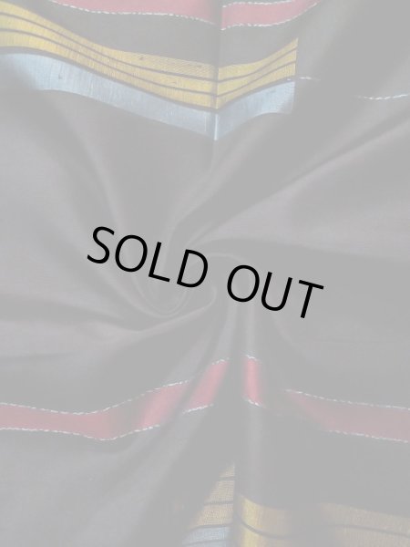 画像10: L0519H  道行 女性用着物  シルク(正絹)   黒, 縞 【中古】 【USED】 【リサイクル】 ★★★☆☆ (10)