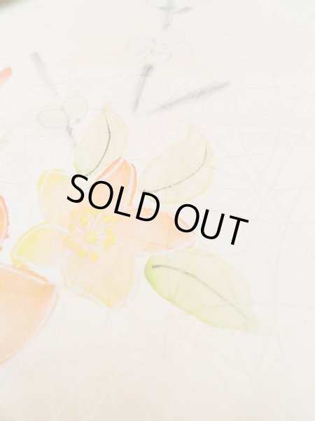 画像10: L0519I  訪問着 女性用着物  シルク（正絹） シャイニー  オフ　ホワイト, 梅 【中古】 【USED】 【リサイクル】 ★★☆☆☆ (10)