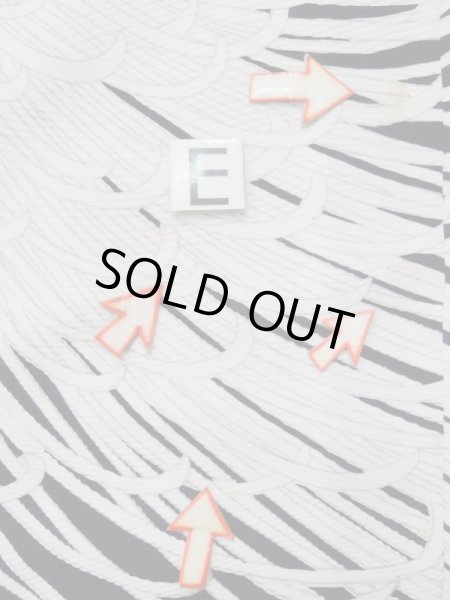 画像21: L0519O  訪問着 女性用着物 全体的に汚れ、染み 化繊   黒, 菊 【中古】 【USED】 【リサイクル】 ★☆☆☆☆ (21)