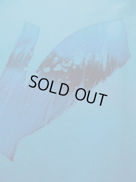 画像10: L0519R  訪問着 女性用着物  シルク（正絹） グレイッシュ 緑み 青, 葉 【中古】 【USED】 【リサイクル】 ★☆☆☆☆ (10)