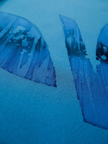 画像11: L0519R  訪問着 女性用着物  シルク(正絹) グレイッシュ 緑み 青, 葉 【中古】 【USED】 【リサイクル】 ★☆☆☆☆ (11)