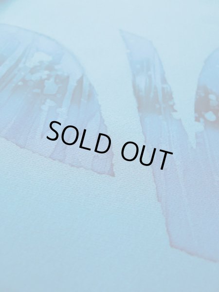 画像11: L0519R  訪問着 女性用着物  シルク（正絹） グレイッシュ 緑み 青, 葉 【中古】 【USED】 【リサイクル】 ★☆☆☆☆ (11)