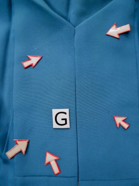 画像21: L0519R  訪問着 女性用着物  シルク(正絹) グレイッシュ 緑み 青, 葉 【中古】 【USED】 【リサイクル】 ★☆☆☆☆ (21)