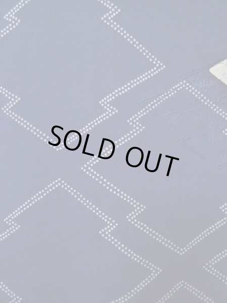 画像7: L0526C  羽織 女性用着物  シルク（正絹）   紺, 菊 【中古】 【USED】 【リサイクル】 ★★★☆☆ (7)