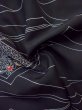 画像12: L0526K  羽織 女性用着物  シルク（正絹）   黒, 梅 【中古】 【USED】 【リサイクル】 ★★★☆☆ (12)