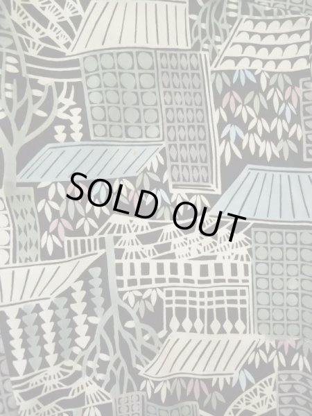 画像3: L0616A  羽織 女性用着物  シルク(正絹)   黒, 草 【中古】 【USED】 【リサイクル】 ★★☆☆☆ (3)