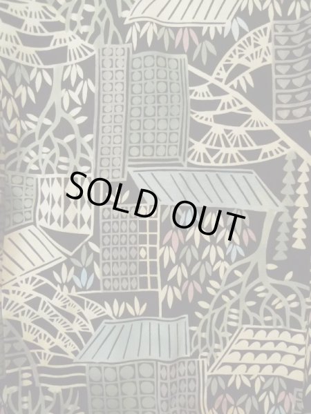 画像4: L0616A  羽織 女性用着物  シルク(正絹)   黒, 草 【中古】 【USED】 【リサイクル】 ★★☆☆☆ (4)