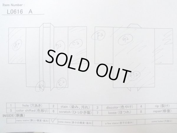 画像13: L0616A  羽織 女性用着物  シルク(正絹)   黒, 草 【中古】 【USED】 【リサイクル】 ★★☆☆☆ (13)