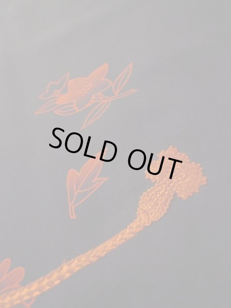 画像7: L0616C Mint  羽織 女性用着物  シルク(正絹)   黒, ぼたん 【中古】 【USED】 【リサイクル】 ★★★★☆ (7)