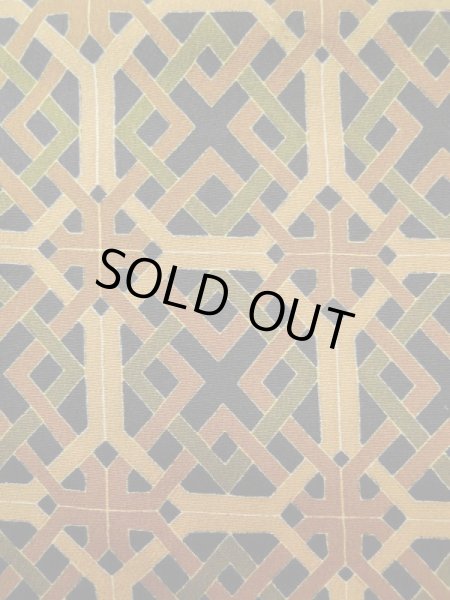 画像4: L0616G Mint  道中着 女性用着物  化繊  淡い 山吹, 幾何学模様 【中古】 【USED】 【リサイクル】 ★★★★☆ (4)