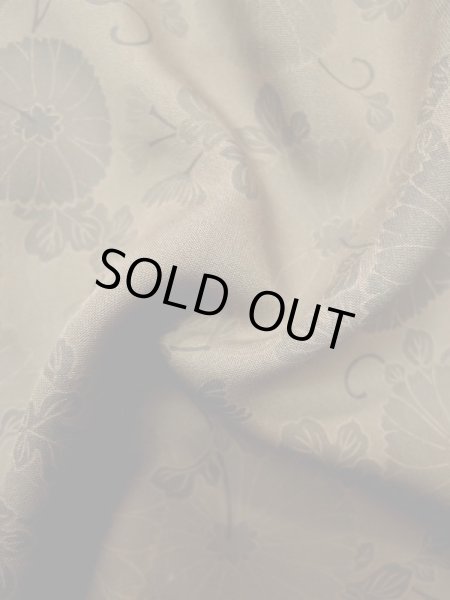 画像12: L0616H  道中着 女性用着物  シルク(正絹) 淡い 赤み 茶色, 花 【中古】 【USED】 【リサイクル】 ★★☆☆☆ (12)