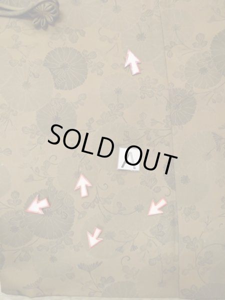 画像14: L0616H  道中着 女性用着物  シルク(正絹) 淡い 赤み 茶色, 花 【中古】 【USED】 【リサイクル】 ★★☆☆☆ (14)