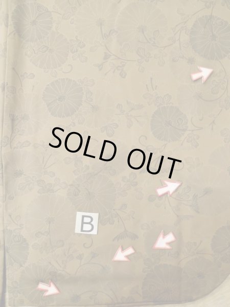 画像15: L0616H  道中着 女性用着物  シルク(正絹) 淡い 赤み 茶色, 花 【中古】 【USED】 【リサイクル】 ★★☆☆☆ (15)