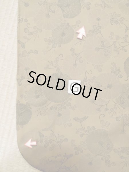 画像20: L0616H  道中着 女性用着物  シルク(正絹) 淡い 赤み 茶色, 花 【中古】 【USED】 【リサイクル】 ★★☆☆☆ (20)