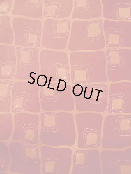 画像4: L0616I  道中着 女性用着物  化繊  薄い えんじ, 四角 【中古】 【USED】 【リサイクル】 ★★★☆☆ (4)