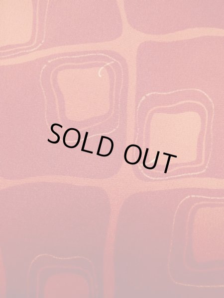 画像5: L0616I  道中着 女性用着物  化繊  薄い えんじ, 四角 【中古】 【USED】 【リサイクル】 ★★★☆☆ (5)