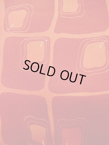 画像7: L0616I  道中着 女性用着物  化繊  薄い えんじ, 四角 【中古】 【USED】 【リサイクル】 ★★★☆☆ (7)