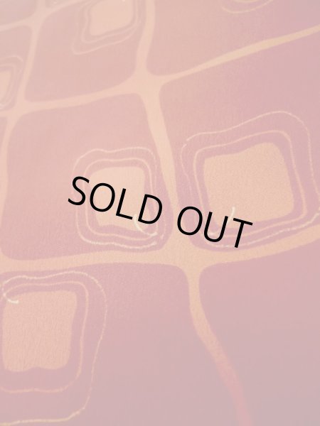 画像9: L0616I  道中着 女性用着物  化繊  薄い えんじ, 四角 【中古】 【USED】 【リサイクル】 ★★★☆☆ (9)