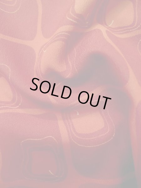 画像11: L0616I  道中着 女性用着物  化繊  薄い えんじ, 四角 【中古】 【USED】 【リサイクル】 ★★★☆☆ (11)