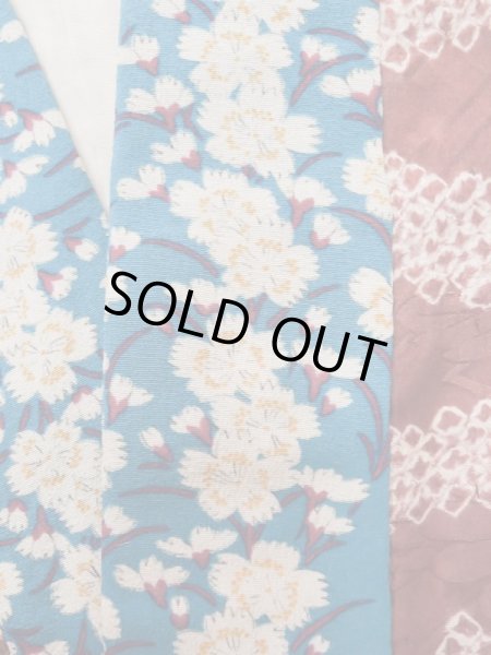 画像5: L0616N  襦袢 女性用着物 半襦袢、半襟つき（撫子） シルク（正絹）   茶色, ぼたん 【中古】 【USED】 【リサイクル】 ★☆☆☆☆ (5)