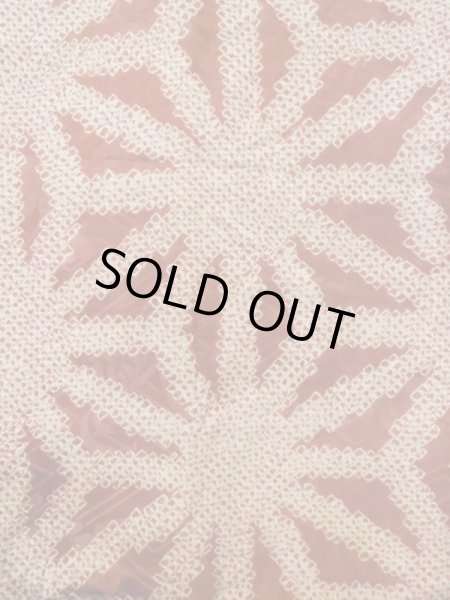 画像8: L0616N  襦袢 女性用着物 半襦袢、半襟つき（撫子） シルク（正絹）   茶色, ぼたん 【中古】 【USED】 【リサイクル】 ★☆☆☆☆ (8)