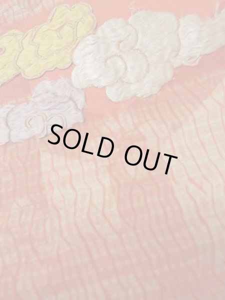 画像15: L0616N  襦袢 女性用着物 半襦袢、半襟つき（撫子） シルク（正絹）   茶色, ぼたん 【中古】 【USED】 【リサイクル】 ★☆☆☆☆ (15)