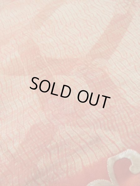 画像16: L0616N  襦袢 女性用着物 半襦袢、半襟つき（撫子） シルク（正絹）   茶色, ぼたん 【中古】 【USED】 【リサイクル】 ★☆☆☆☆ (16)