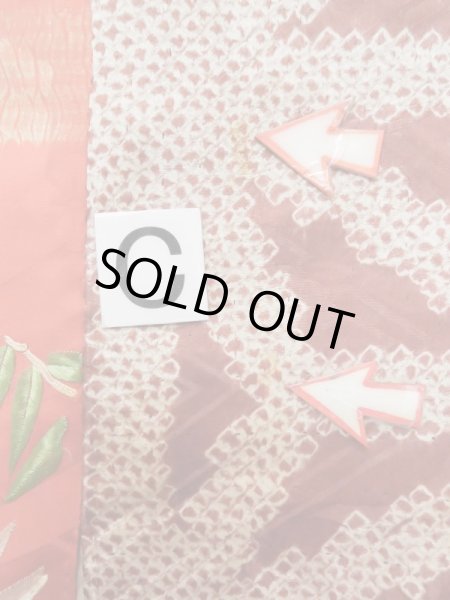 画像22: L0616N  襦袢 女性用着物 半襦袢、半襟つき（撫子） シルク（正絹）   茶色, ぼたん 【中古】 【USED】 【リサイクル】 ★☆☆☆☆ (22)