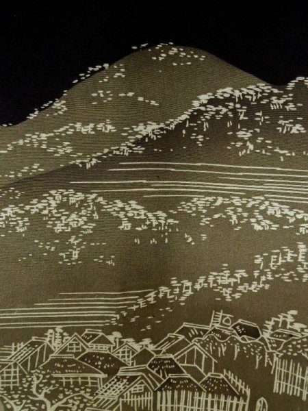 画像5: L0616U  羽織 男性用着物  シルク(正絹)   黒,  【中古】 【USED】 【リサイクル】 ★★★☆☆ (5)