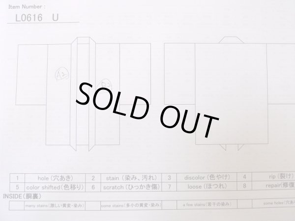 画像24: L0616U  羽織 男性用着物  シルク（正絹）   黒,  【中古】 【USED】 【リサイクル】 ★★★☆☆ (24)