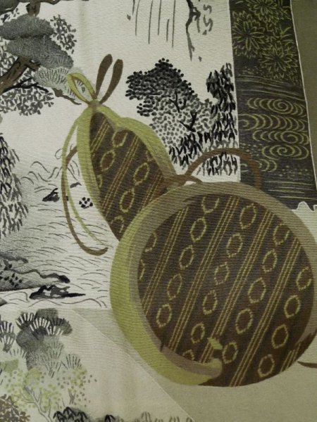 画像6: L0616W  羽織 男性用着物  ウール  茶色み 黒,  【中古】 【USED】 【リサイクル】 ★★☆☆☆ (6)