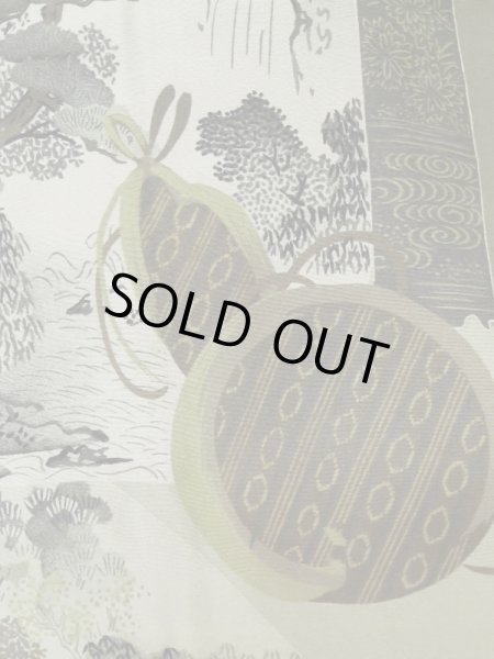 画像6: L0616W  羽織 男性用着物  ウール  茶色み 黒,  【中古】 【USED】 【リサイクル】 ★★☆☆☆ (6)