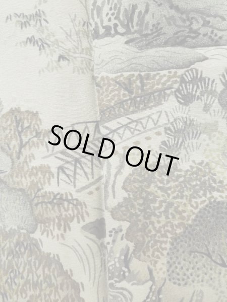 画像7: L0616W  羽織 男性用着物  ウール  茶色み 黒,  【中古】 【USED】 【リサイクル】 ★★☆☆☆ (7)