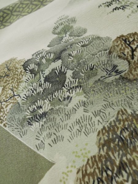 画像9: L0616W  羽織 男性用着物  ウール  茶色み 黒,  【中古】 【USED】 【リサイクル】 ★★☆☆☆ (9)