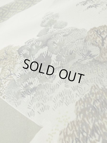 画像9: L0616W  羽織 男性用着物  ウール  茶色み 黒,  【中古】 【USED】 【リサイクル】 ★★☆☆☆ (9)