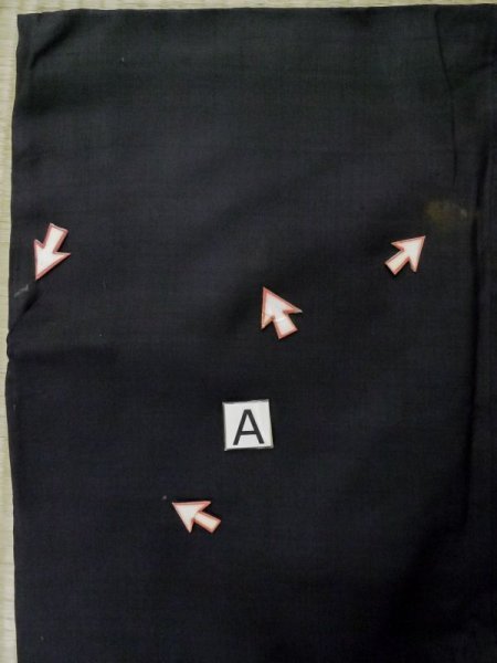 画像20: L0616X  羽織 男性用着物  シルク(正絹)   黒,  【中古】 【USED】 【リサイクル】 ★☆☆☆☆ (20)