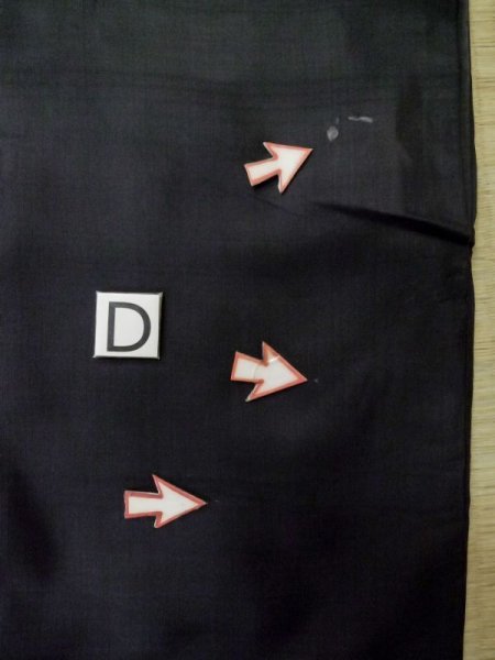 画像23: L0616X  羽織 男性用着物  シルク(正絹)   黒,  【中古】 【USED】 【リサイクル】 ★☆☆☆☆ (23)