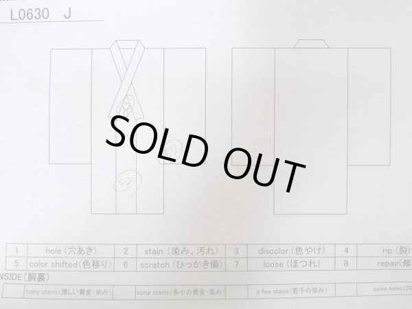 画像11: L0630J  男性用着物 男性用着物  シルク(正絹)   茶色, 小さな点々 【中古】 【USED】 【リサイクル】 ★☆☆☆☆ (11)