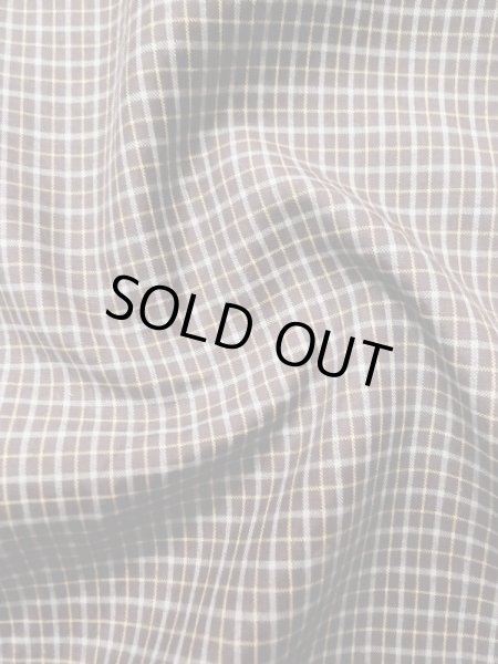 画像8: L0630K  男性用着物 男性用着物  シルク(正絹)   茶色, チェック柄 【中古】 【USED】 【リサイクル】 ★★★☆☆ (8)