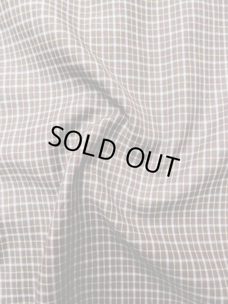 画像9: L0630K  男性用着物 男性用着物  シルク(正絹)   茶色, チェック柄 【中古】 【USED】 【リサイクル】 ★★★☆☆ (9)