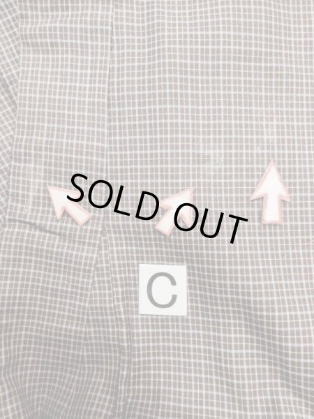 画像13: L0630K  男性用着物 男性用着物  シルク(正絹)   茶色, チェック柄 【中古】 【USED】 【リサイクル】 ★★★☆☆ (13)