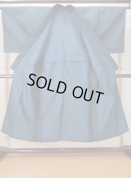 画像2: L0630N Mint  男性用着物 男性用着物  ウール  深い 紺, 小さな点々 【中古】 【USED】 【リサイクル】 ★★★★☆ (2)