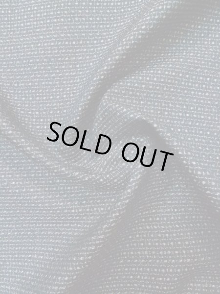 画像9: L0630O  男性用着物 男性用着物  シルク(正絹) 深い 緑み 紺, 幾何学模様 【中古】 【USED】 【リサイクル】 ★★★☆☆ (9)