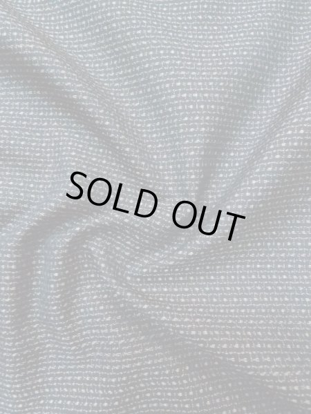 画像10: L0630O  男性用着物 男性用着物  シルク(正絹) 深い 緑み 紺, 幾何学模様 【中古】 【USED】 【リサイクル】 ★★★☆☆ (10)