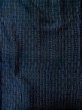 画像4: L0630Q  男性用着物 男性用着物 綿入り（綿が出てきている） シルク（正絹）   紺, 縞 【中古】 【USED】 【リサイクル】 ★☆☆☆☆ (4)