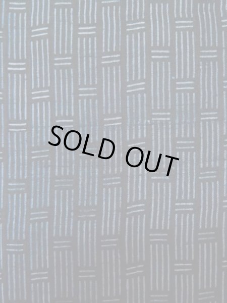 画像5: L0630Q  男性用着物 男性用着物 綿入り(綿が出てきている) シルク(正絹)   紺, 縞 【中古】 【USED】 【リサイクル】 ★☆☆☆☆ (5)