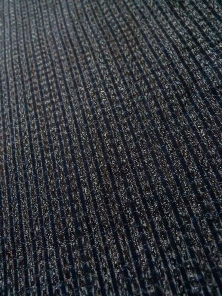 画像8: L0630Y  男性用着物 男性用着物  シルク(正絹)   黒, 縞 【中古】 【USED】 【リサイクル】 ★☆☆☆☆ (8)