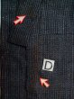 画像15: L0630Y  男性用着物 男性用着物  シルク（正絹）   黒, 縞 【中古】 【USED】 【リサイクル】 ★☆☆☆☆ (15)